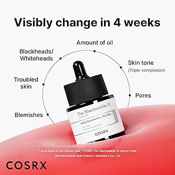 COSRX - Niacinamide 15 sérum facial ultraligero de rápida absorción con Niacinamide 15% + Zinc PCA 1%