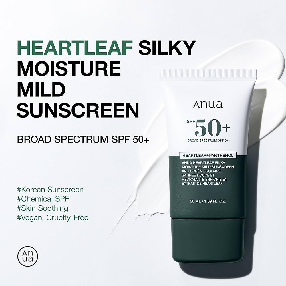 ANUA - Crema Solar Coreana Heartleaf Silky Moisture 50ml SPF50+ (50ml)