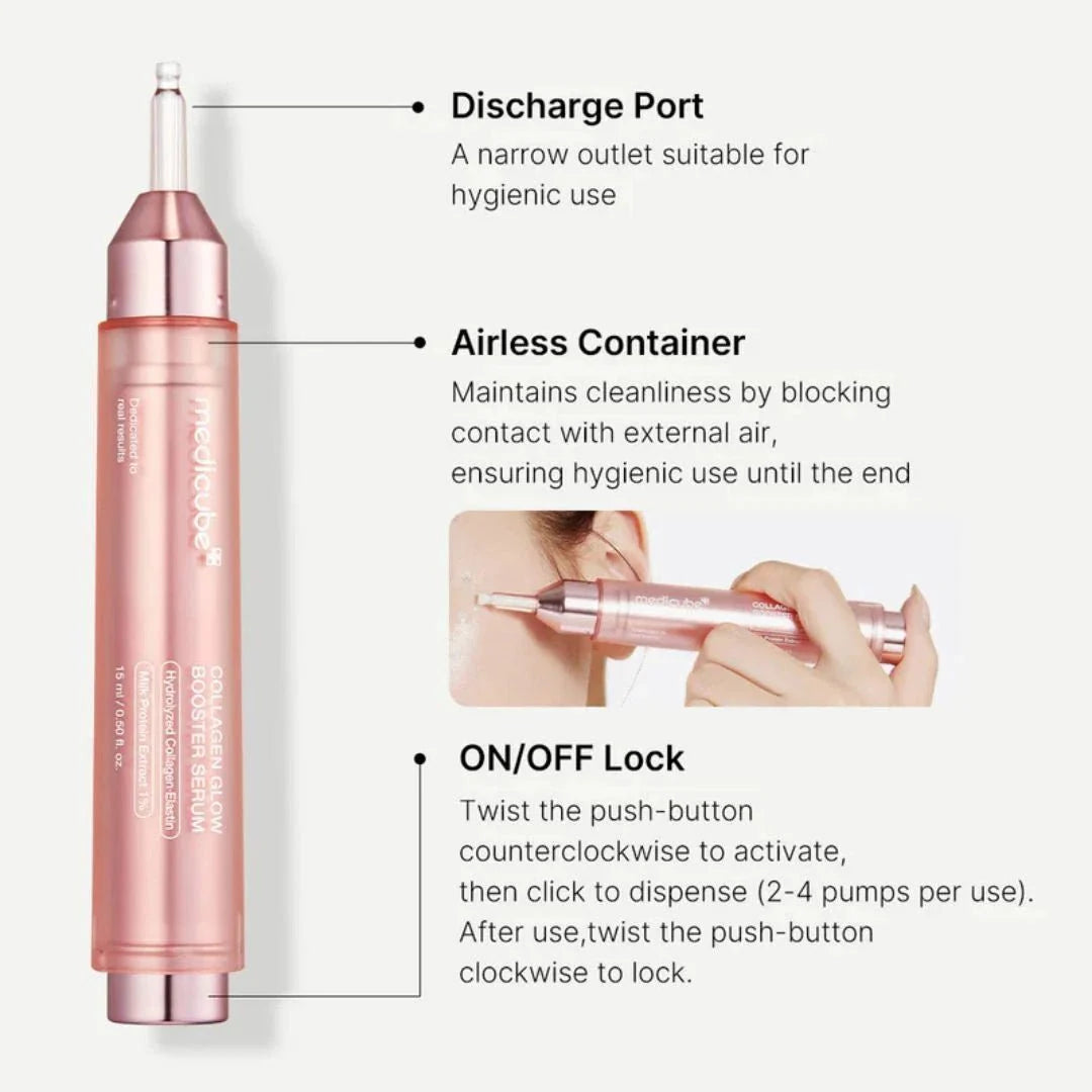 Medicube - suero facial con colágeno efecto glow booster 15ml