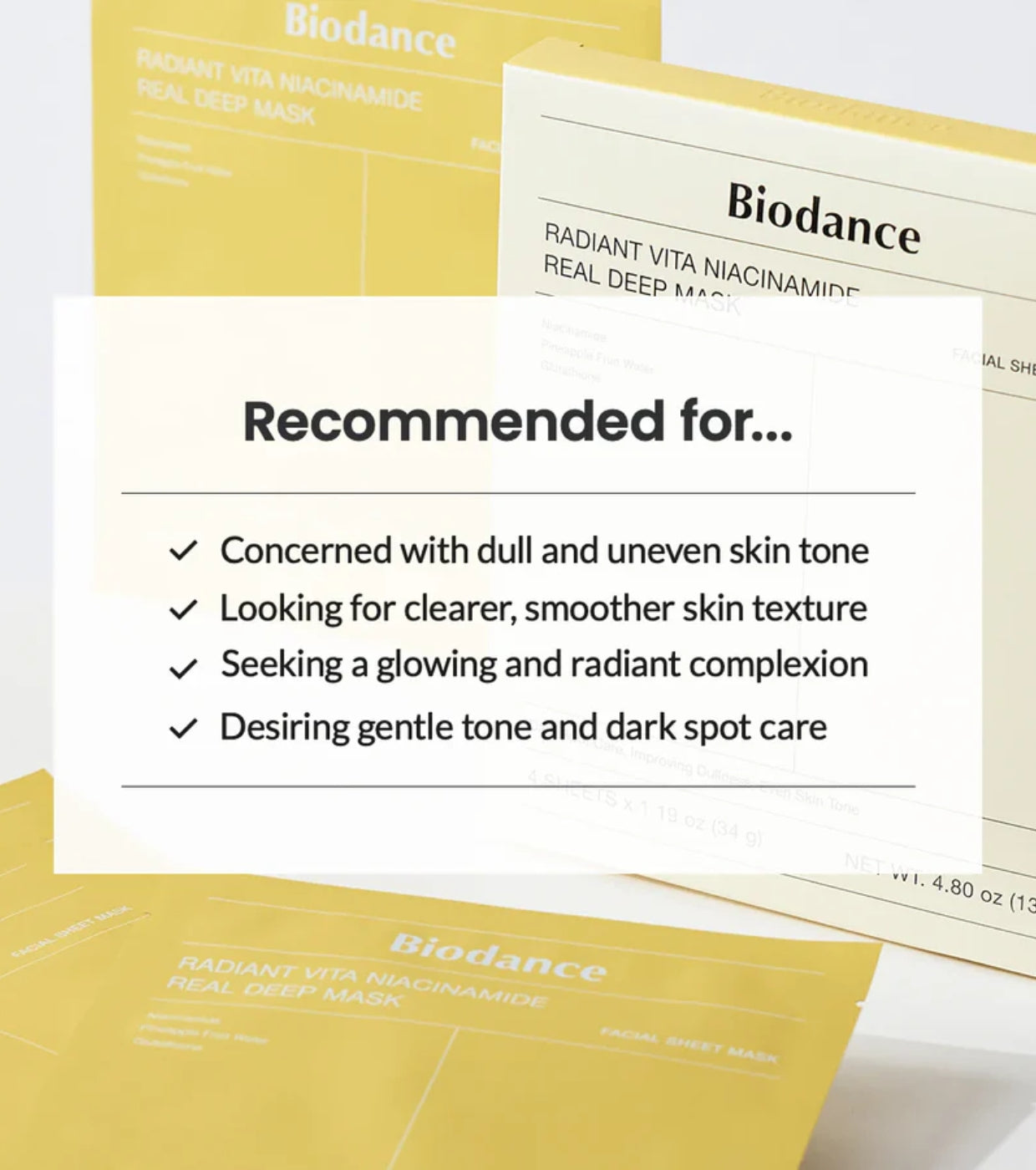 Biodance - Mascarilla facial revitalizante con Niaciamida