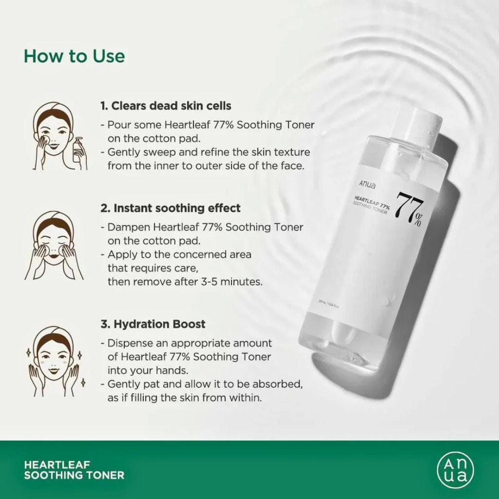 Anua - Tónico calmante heartleaf 77% (250ml)